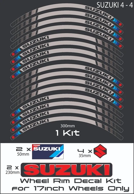 Suzuki Rim Sticker SUZUKI MOTORCYCLE WHEEL Rim Kit Stickers Decals £11.99 - PicClick UK