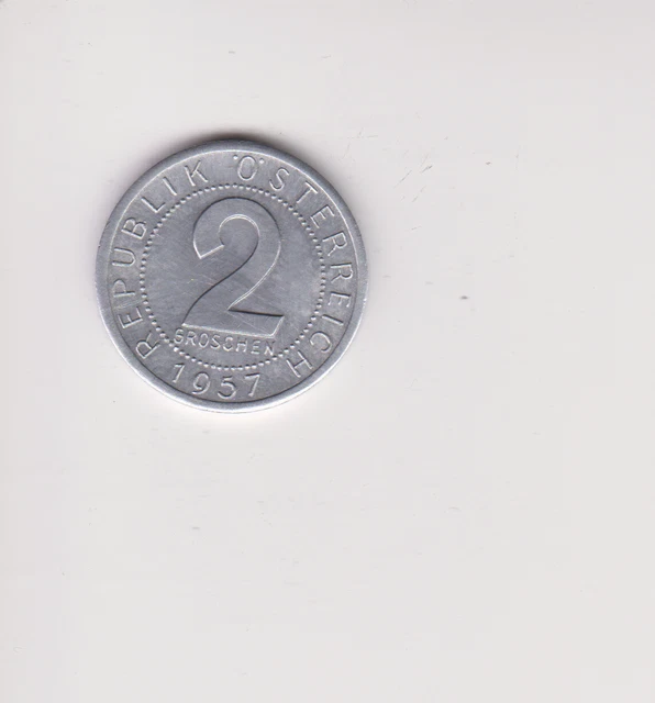 Austria 2 Groschen.1957 Uncirculated Coin Lh150
