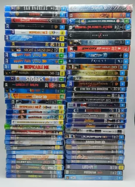 Brand New & Sealed 3D Blu Ray Movies - Choose Dropdown. Lenticular/AUS/RARE/OOP!