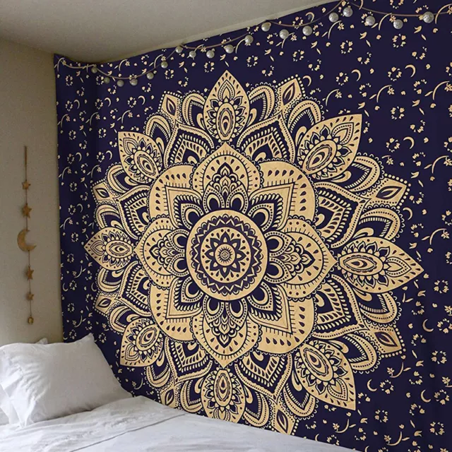 Indian Mandala Tapestry Wall Hanging Bedspread Hippie Bohemian Blankets Decor