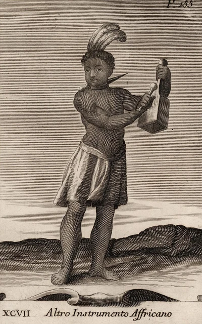 AFRIKANISCHE GLOCKE - Bonanni - Westerhout - Kupferstich 1716.