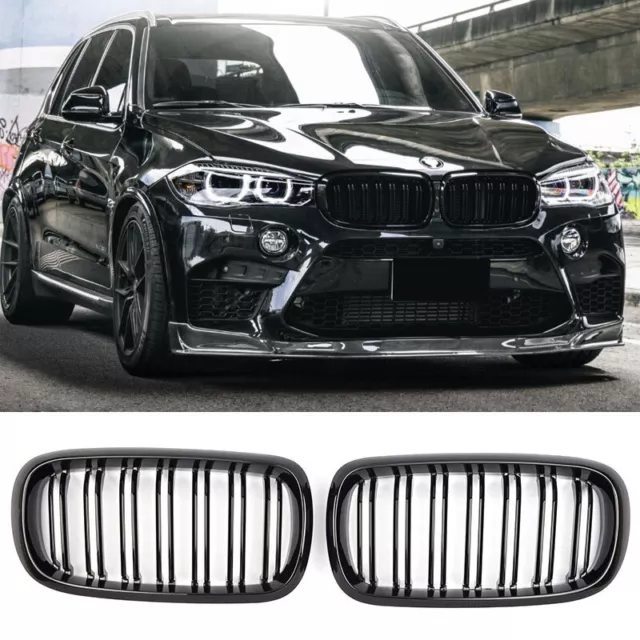 Sport Kühlergrill Passt Für Bmw X5 / X6 F15 F16 Doppelsteg Schwarz