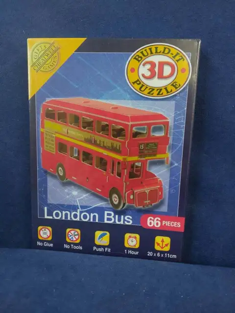 66 piece London Bus 3D Puzzle by Cheatwell Games