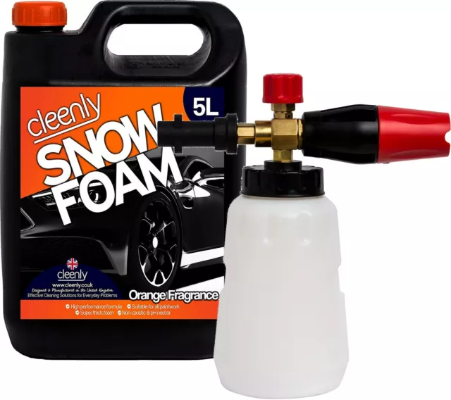 Cleenly Snow Foam Lance Cannon Karcher K Compatible Pressure Washer Gun 5L Wax