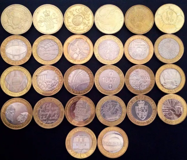 Coin Circulated £2 Two Pound Coins British Hunt Hard to Find 1986 - 2019