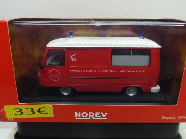 Norev Peugeot Bipper Pompiers 2009 – 1/43 – Métal – Miniature Collection – 479838