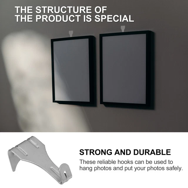 30pcs Picture Molding Hooks Picture Rail Hooks Hangers 7