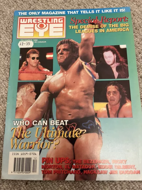 Wrestling Eye Magazine December 92 Ultimate Warrior WWE WWF