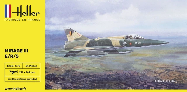 Maquette Heller AMD Dassault Mirage IIIE/R/5/BA 1/72