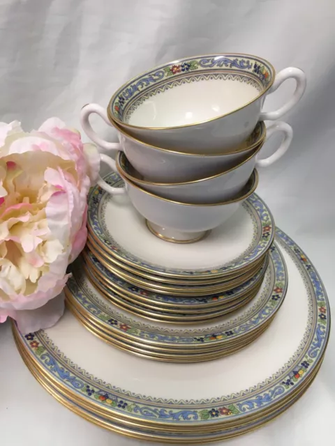 (20 Pieces)  Lenox 'Trent' (4) 5 PIECE PLACE SETTINGS - Multiples