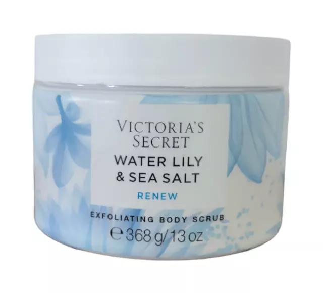 NEW Victoria's Secret Water Lily And Sea Salt Exfoliating Body Scrub 13 oz