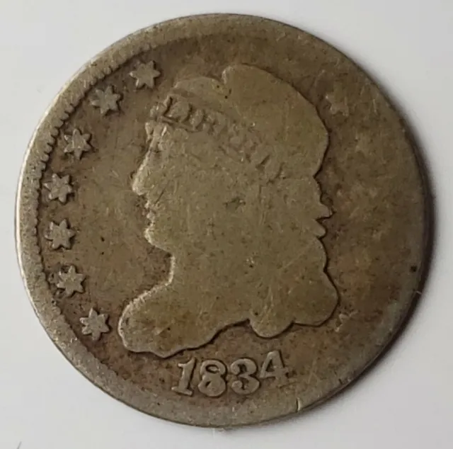 1834 5c Capped Bust Silver Half Dime
