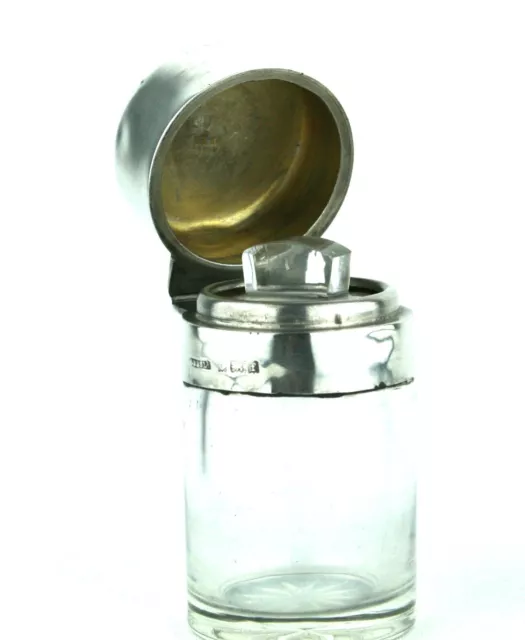 Antique Sterling Silver Smelling Salt Scent Perfume Bottle Birmingham 1905