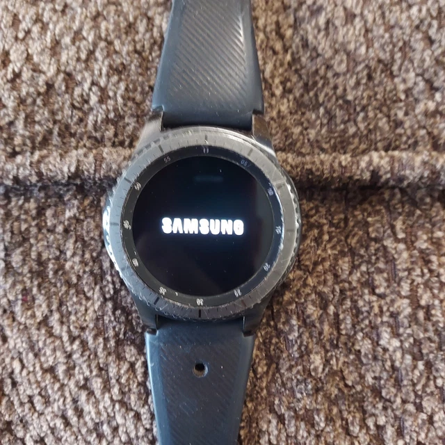 Samsung Gear S3 Frontier 46 mm Steel Case with Black Silicone Band Smart Watch -