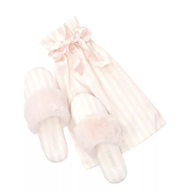 PANTOFOLE VICTORIA S SECRET Taglia M 37 38 Satin. Rosa A Righe. Idea Regalo EUR 29 90 PicClick IT