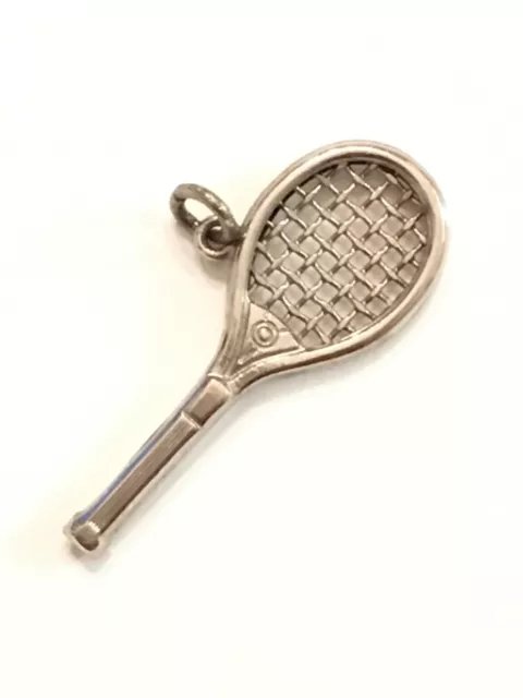 VINTAGE JMF 925 STERLING SILVER TENNIS RACKET J.M. Fisher CHARM