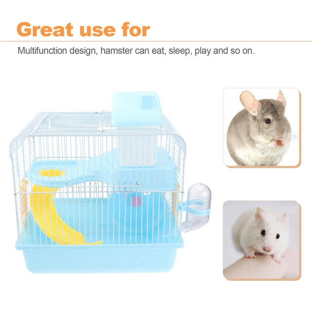 Hamster Cage Pet House Hasmter Villa Double Wall Water Bottle Pet Cage 2