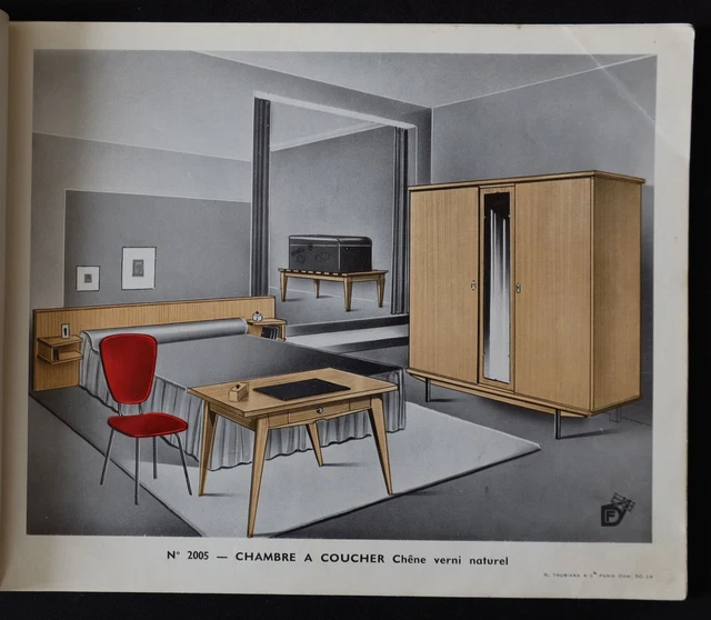 Catalogue 1950 MEUBLE MOBILIER DF armoire table chambre à coucher catalog