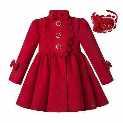Pettigirl Toddler Girls Winter Warm Dress Coat Parka Outwear Red Spanish Clothes