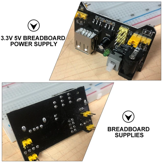POWER SUPPLY MODULE for Breadboard 3.3V 5V Durable Electronic Portable ...
