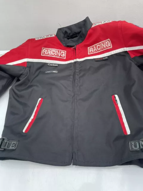 Giacca Moto Hunter Class Racing Bambino/Bambini Età 12 Biker Rossa & Nera