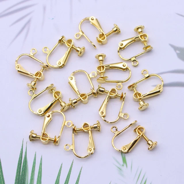 12 Pcs Creolen-Konverter Ohrclips Clip-On-Ohrring-Konverter Mädchen Ohrringe