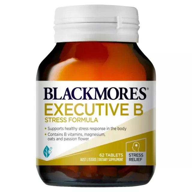 Blackmores Executive B Stress Formula 62 Tablets B Vitamins Energy Levels