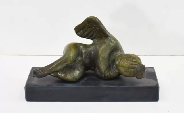 Sleeping Eros Bronze Figurine - Winged God of Love - Son of Aphrodite - Cupid