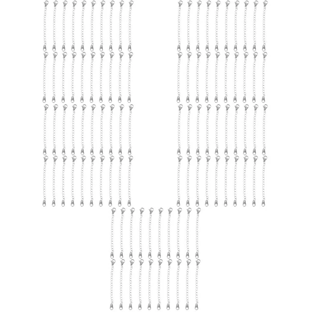 100 piezas Collar Cadena Extensores Pulsera Extensión Cadena Portátil