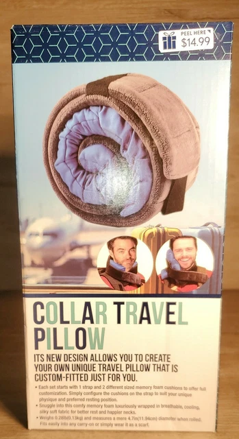 Neck Pillow Travel Support Memory Foam Airplane Cushion▪︎CUSTOM FIT▪︎NEW!