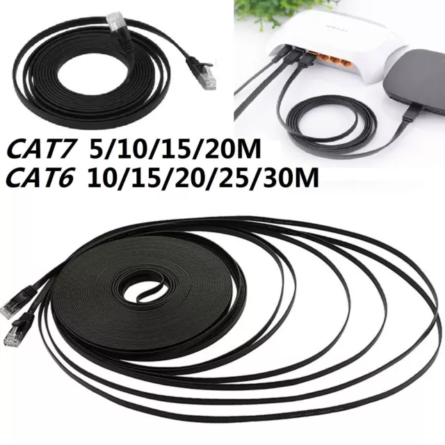 BLACK 10M CAT6 UTP Ultra Thin Ethernet Patch Cable $23.23