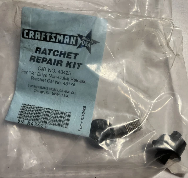 CRAFTSMAN RATCHET REPAIR Kit 1/4" 43425 NON Quick Release 43174 Made in