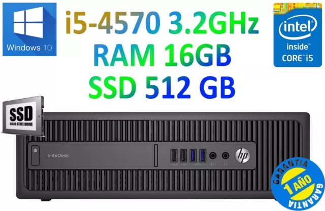 PC HP 800 G1 SFF Core i5-4570 / RAM 16GB / SSD 512 GB / W10Pro