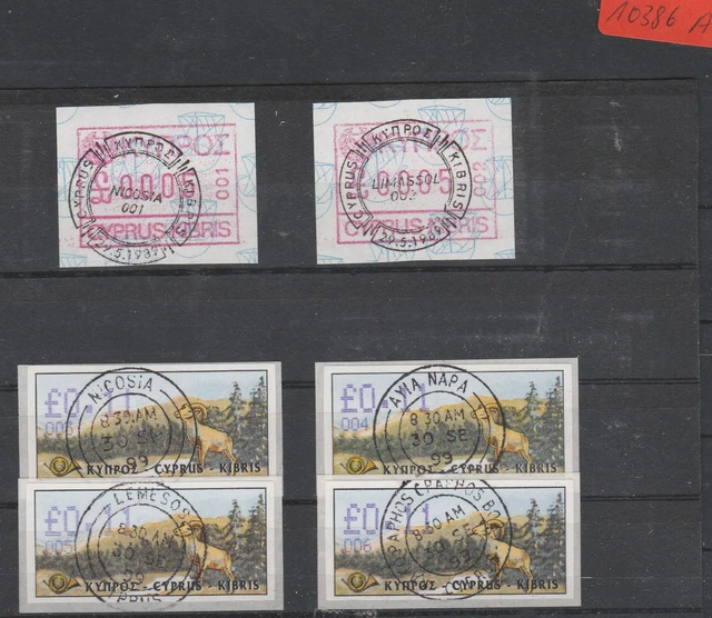 Zypern  Automatenmarken  Posten/Lot  gestempelt  MiNr. 1 + 4