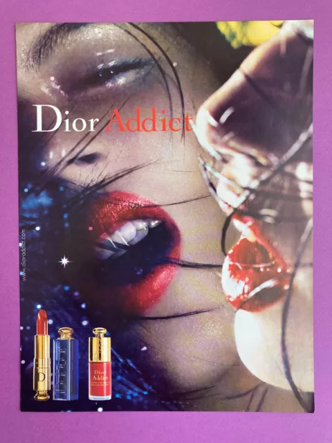 publicité Christian Dior beauté maquillage 2002 vintage rouge lèvres mode addict