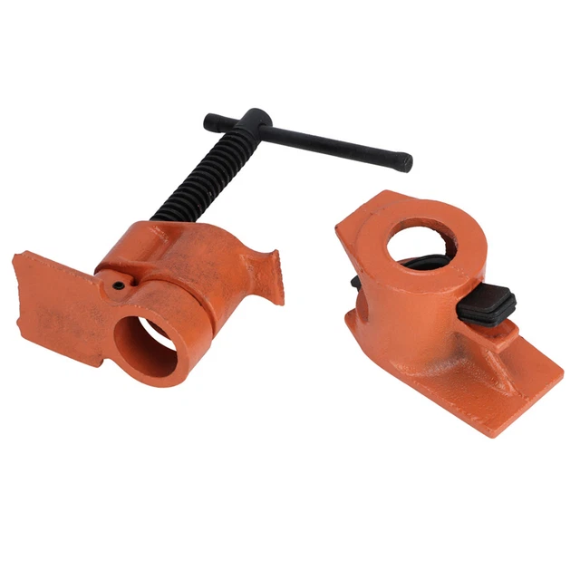 3/4inch Pipe Clamp Jaws Vise Fixture Set Woodworking Tool Kit Ordinary
