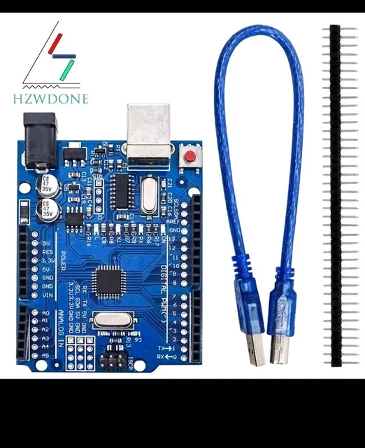 ARDUINO UNO R3 compatible ATMEGA328P Board with CH340G + USB Data Cable ...