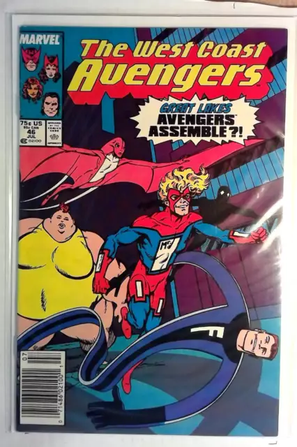 West Coast Avengers #46 Marvel Comics (1989) NM- Newsstand 1st Print Comic Book