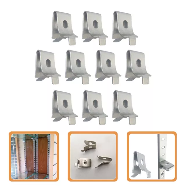 10PCS Stainless Steel  Shelf Clips Glass Mounting Clip Bracket For Glass Shelves