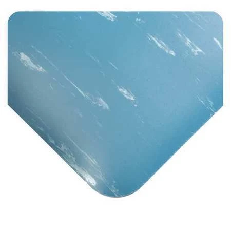 WEARWELL 496.12X4X19BL Smart Tile Top Mat, Blue, 4 ft. W x 19 ft. L, 1/2"