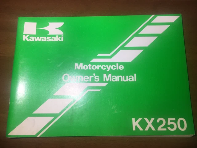 Manuale owner’s manual Kawasaki KX 250 1988 inglese  99920-1424-01