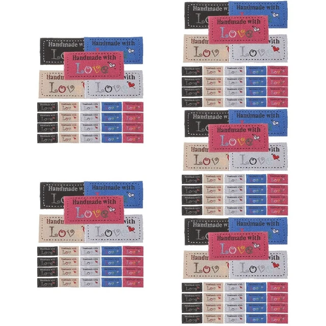 500 pcs Handmade With Love Tags Sew In Labels Clothes Tags Personalized Labels