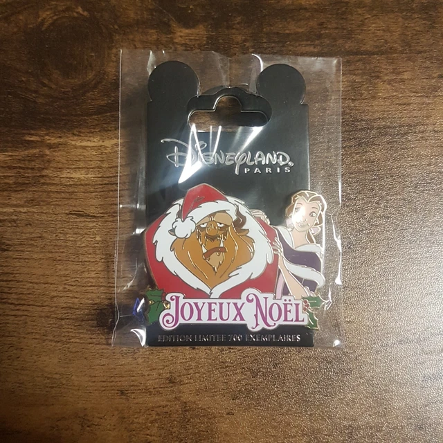 DISNEYLAND PARIS BEAUTY And The Beast Joyeux Noel Pin DLP Disney LE700