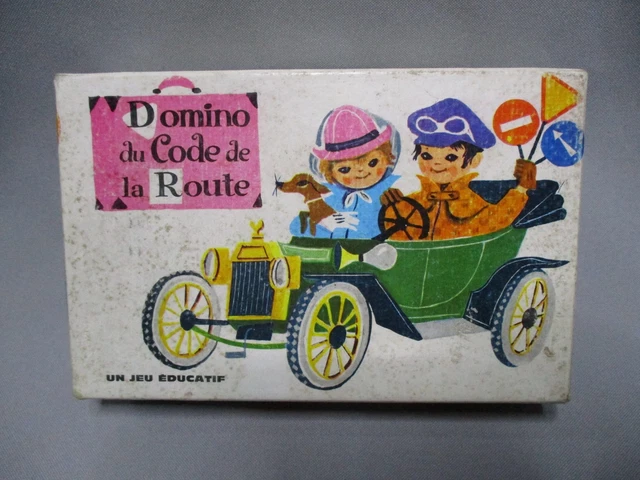 Jeu éducatif Vintage Domino Du Code – Fernand Nathan 1979, Pour Apprendre La Route Dès 5 Ans