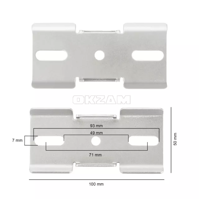 Montagesatz Dachbox U-Bügel 80 mm Dachkoffer Metall Befestigung Box für DAIMLER 3