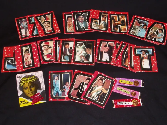 Michael Jackson Series 2 Topps 1984 Red Sticker Cards/ Wrap/ Gum    Mint!