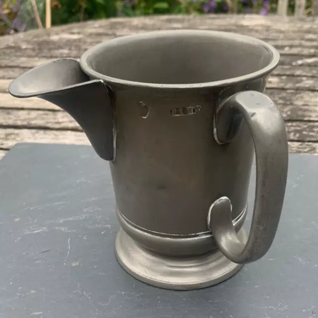 Rare Antique Pewter Pint Tankard Flagon Side Spout. John Warne Blackfriars.