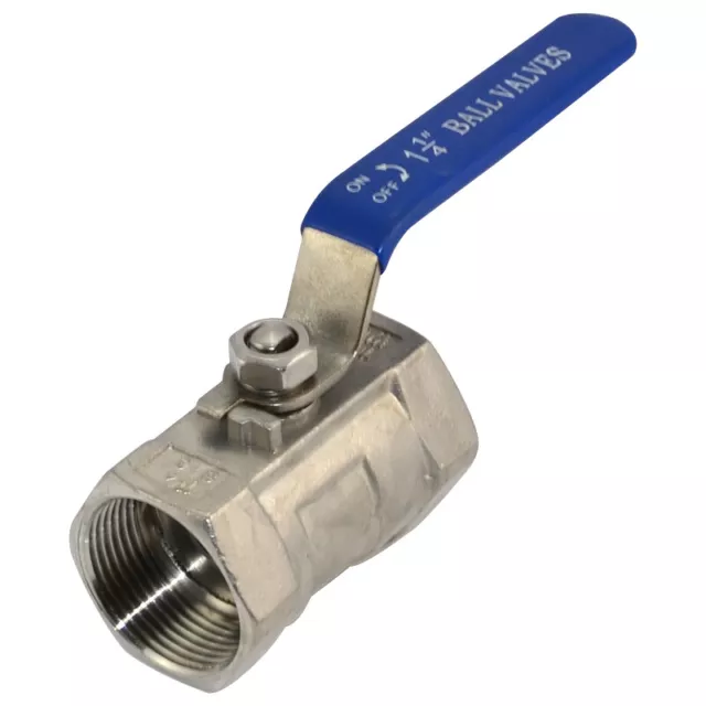 1-1/4" 1.25” NPT Female Threaded 1 piece 1pcs Ball Valve Stainless Steel SS 316