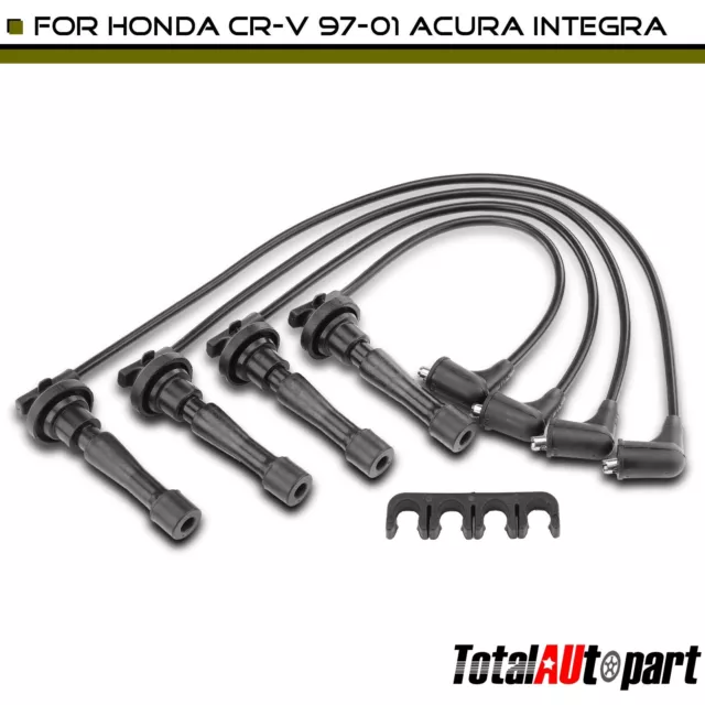 4x Spark Plug Wire Set for Honda CR-V 1997-2001 Acura Integra 90-01 L4 1.8L 2.0L