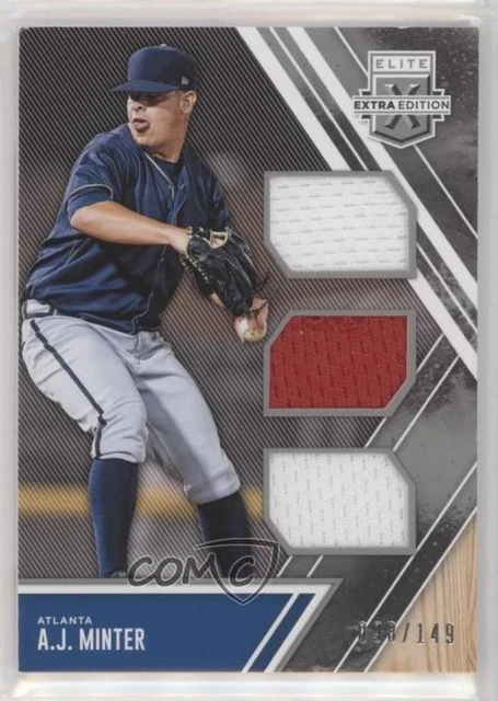 2017 Panini Elite Extra Edition Triple Materials Silver /149 AJ Minter #TM-AM